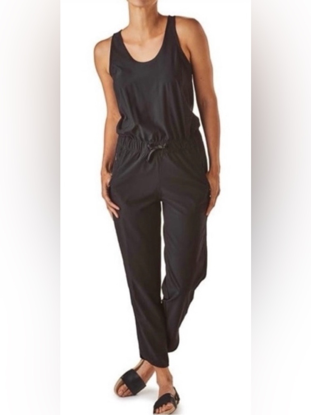 Patagonia Fleetwith Romper Athleisure Jumpsuit Black $139 MSRP